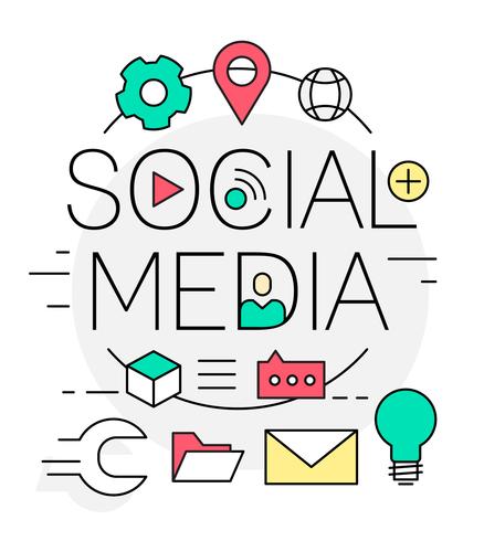 438x490 Free Linear Social Media Vector Illustration Download Free Vector