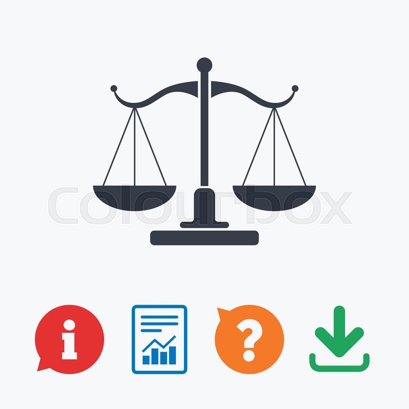 800x800 Scales Of Justice Sign Icon. Court Of Law Symbol. Information