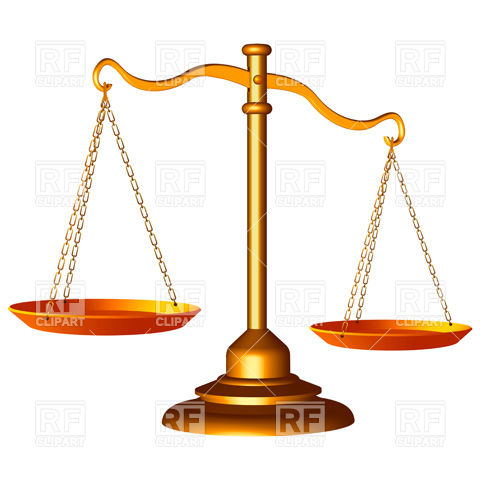 480x480 Golden Scales Of Justice Vector Image Vector Artwork Of Objects