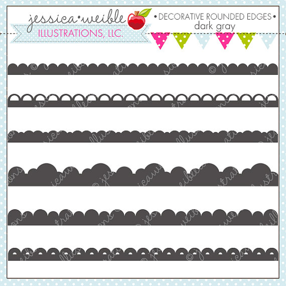 570x570 Scalloped Edge Border Clipart
