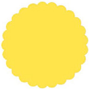 300x300 Yellow Scallop Circle Clipart
