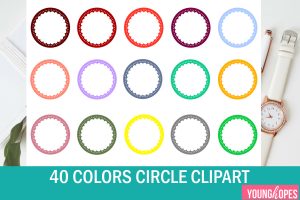 300x200 Scalloped Circle Clipart Vector Younghopes Digital Studio