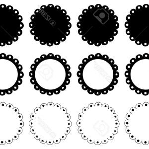 300x300 Photostock Vector Collection Of Color Scalloped Frames Orangiausa