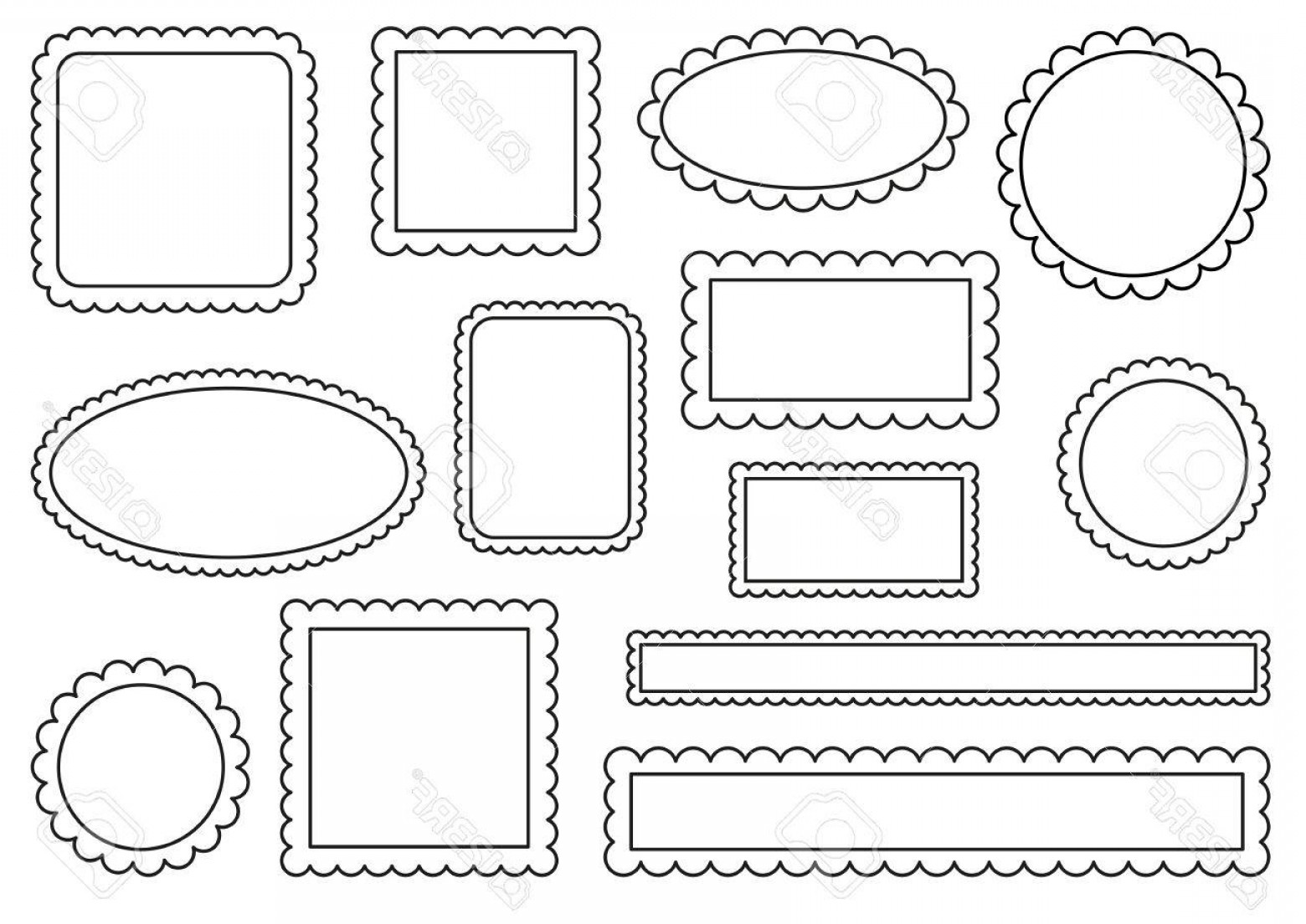 Scalloped Frame Vector at GetDrawings | Free download
