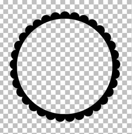 444x451 Scalloped Frame Vector