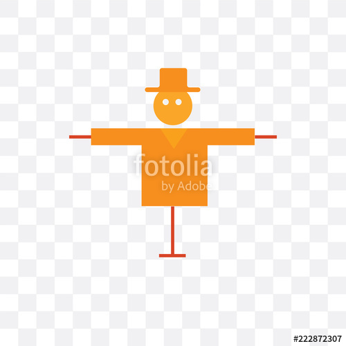 500x500 Scarecrow Vector Icon Isolated On Transparent Background