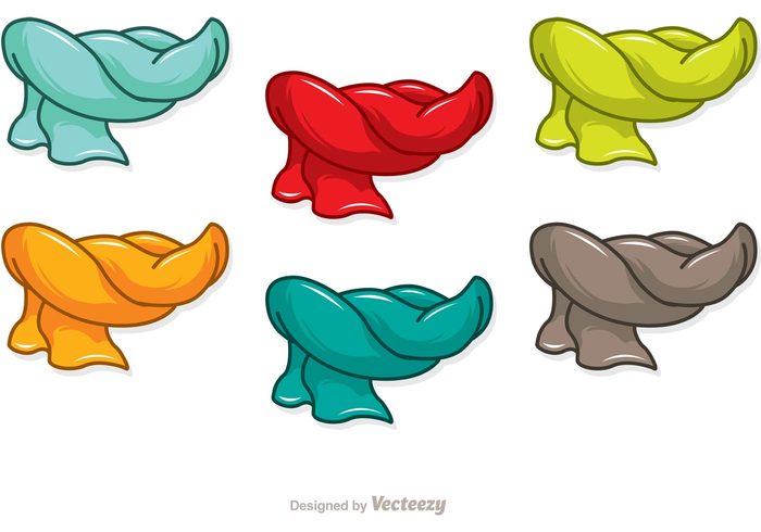 700x490 Colorful Cartoon Scarf Icons Vector Pack 143976