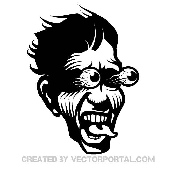 660x660 Scared Face Vector Image