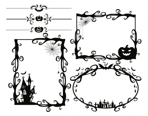 626x491 Scary Halloween Frames Vector Free Download
