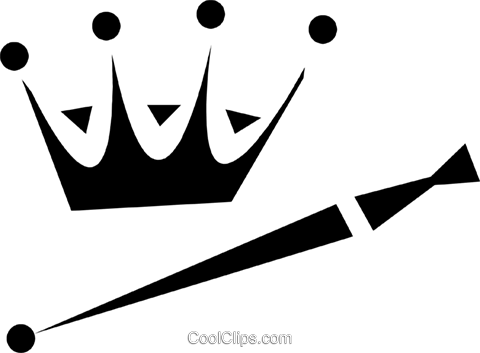 480x353 Crown And Scepter Royalty Free Vector Clip Art Illustration