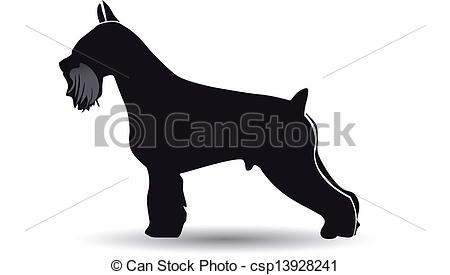 450x275 Schnauzer Dog Silhouette Vector.
