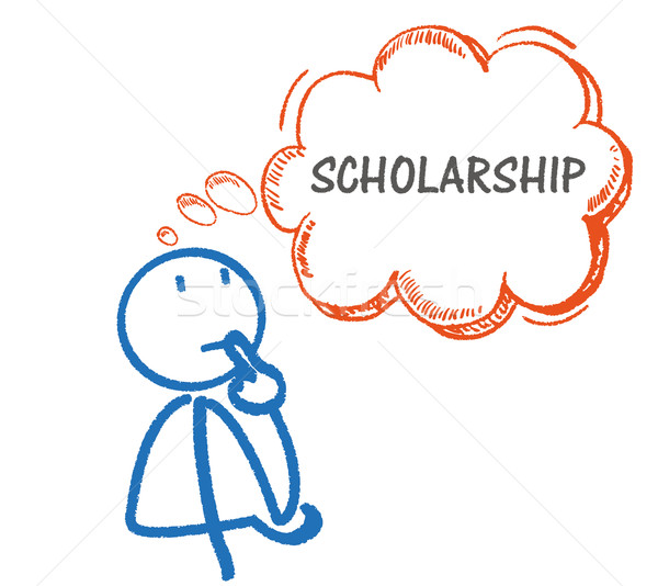 600x534 Stickman Thinking Scholarship Vector Illustration Limbi007
