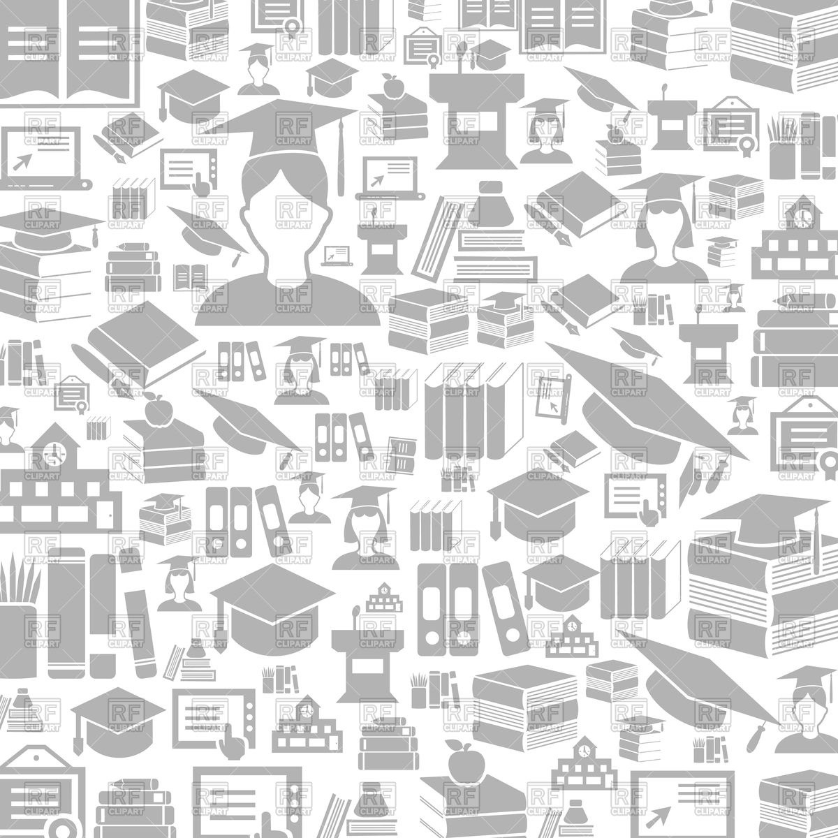 1200x1200 Background Collected From School Subjects Vector Image Vector