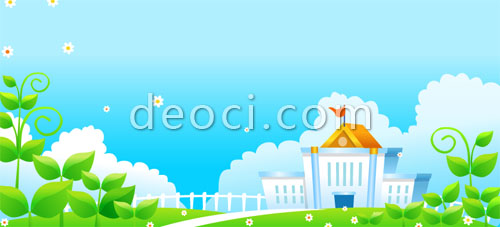 500x227 Vector Cartoon Style School Background Design Templates Ai File