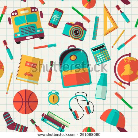 450x450 Back To School Background. Vector Illustration. Back To School