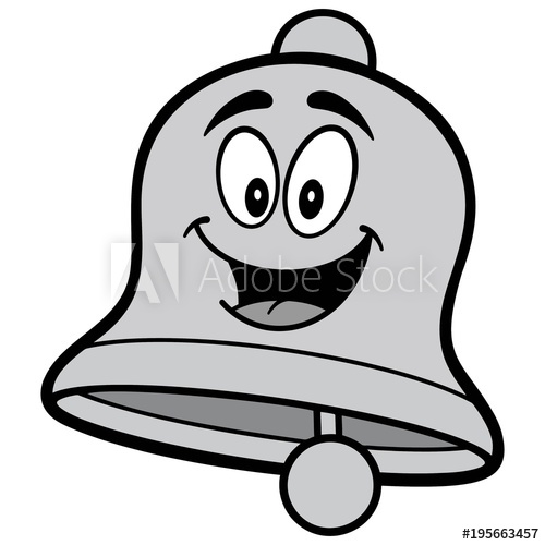 500x500 School Bell Cartoon Illustration