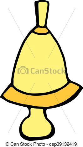 265x470 School Bell Icon Isolated On White Background In Style Hand Draw.