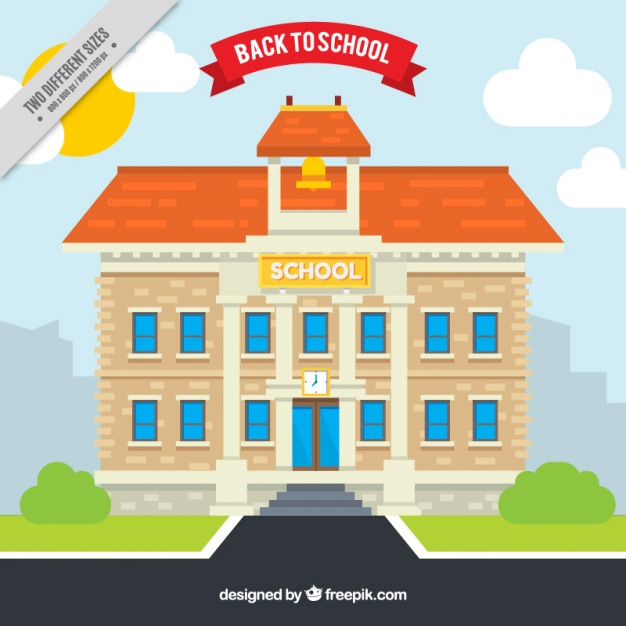 626x626 School Building Background Vector Free Download
