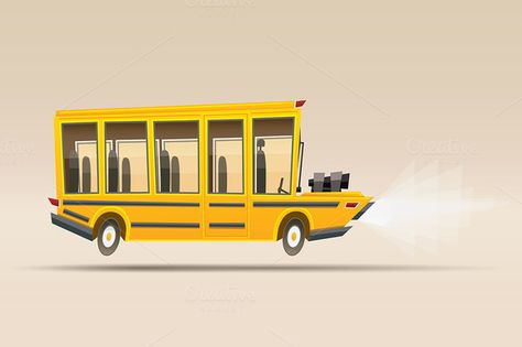 474x315 School Bus. Vector Illustration School Buses
