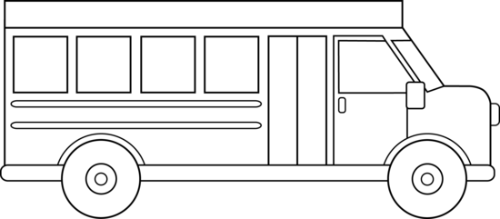 550x241 School Bus Clipart Black And White