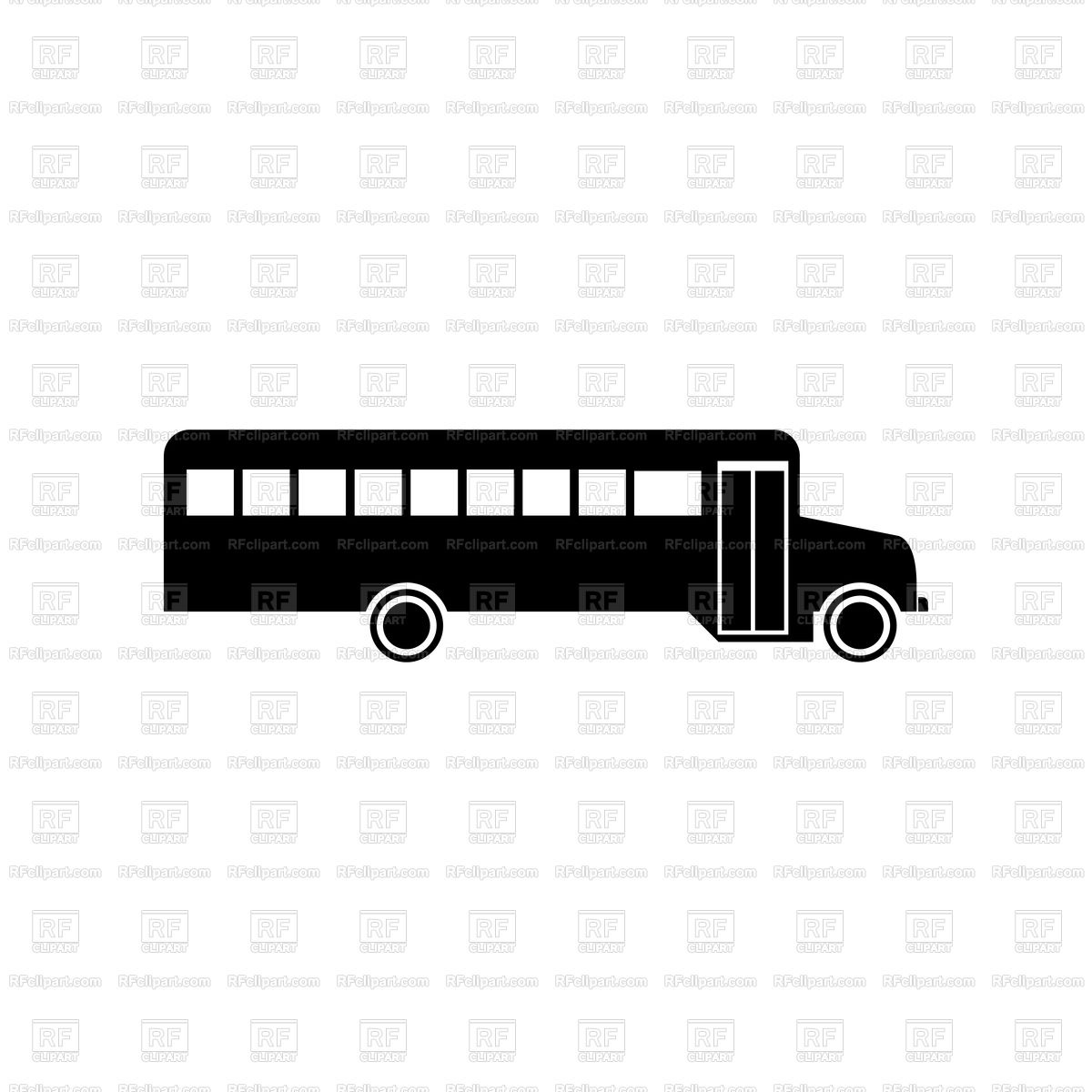 1200x1200 School Bus Black Icon Vector Image Vector Artwork Of
