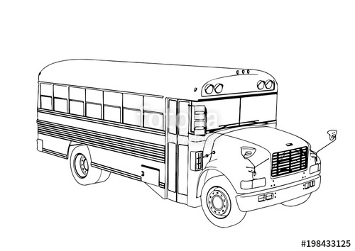 500x354 Sketch Of School Bus Vector Stock Image And Royalty Free Vector