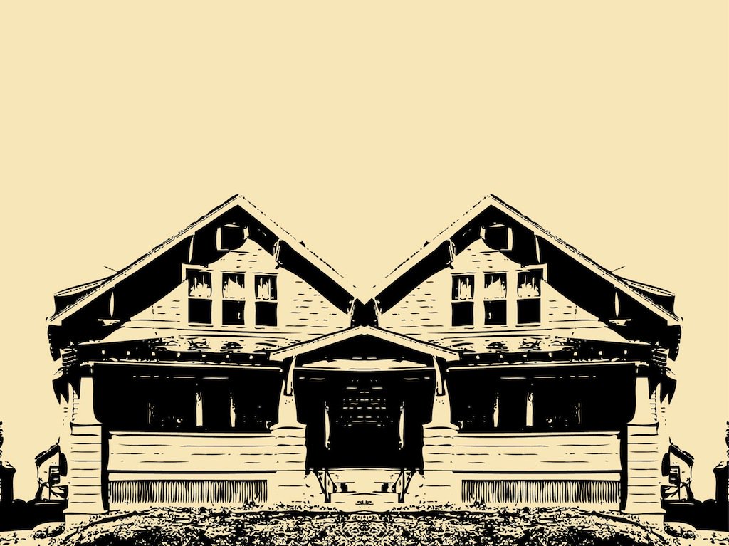 1024x767 Old House Vector
