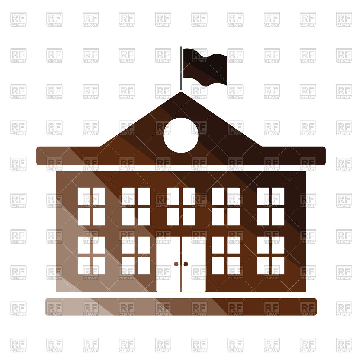 1200x1200 School Building Icon Vector Image Vector Artwork Of Signs