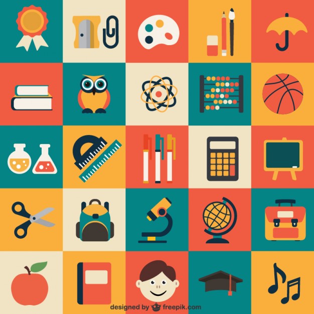 626x626 School Icons Pack Vector Free Download