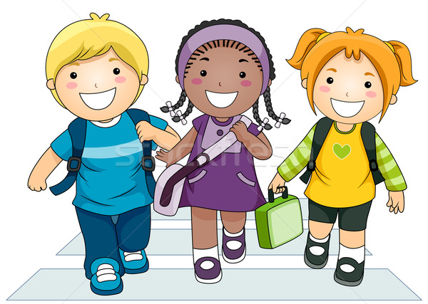 600x427 Kids Going To School Vector Illustration Lenm ( 506450) Stockfresh
