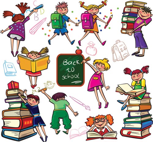 500x462 School, Kids And Vector Elements
