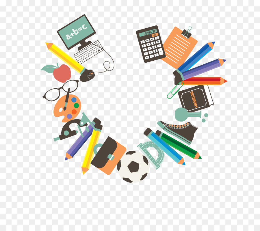 900x800 School Supplies Blackboard