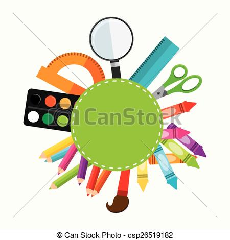 450x470 School Supplies Design, Vector Illustration Eps10 Graphic .