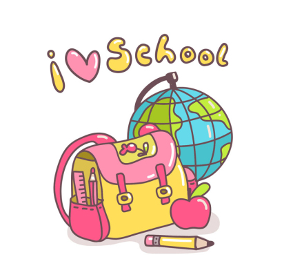 425x401 Cartoon School Supplies Vector Free Vector ~ Vectorkh