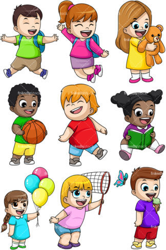 324x486 Happy Girl School Student Cartoon Vector Clipart
