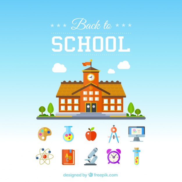 626x626 Back To School Elements Vector Free Download