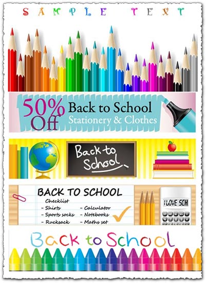 401x550 Back To School Vector Elements