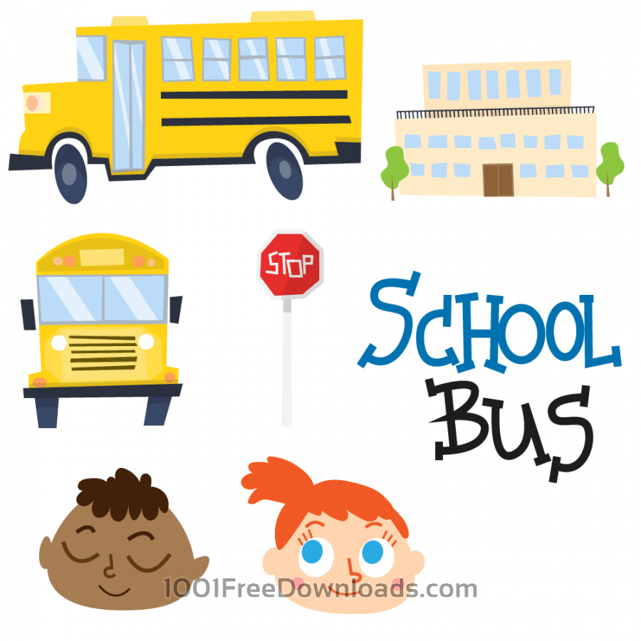 900x900 Free Vectors Cute School Bus And School Vectors Abstract