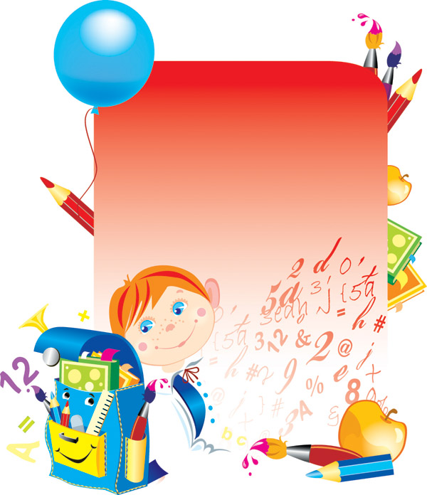 600x696 School Children Illustrator Vector Free Vector 4vector