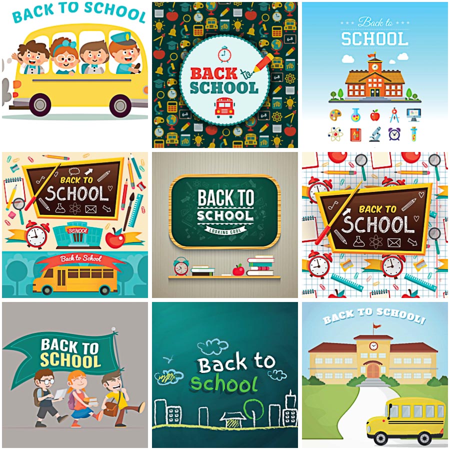 900x900 Back To School Cartoon Vector Free Download
