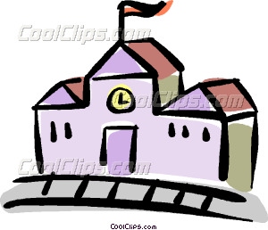 300x258 School House Vector Clip Art