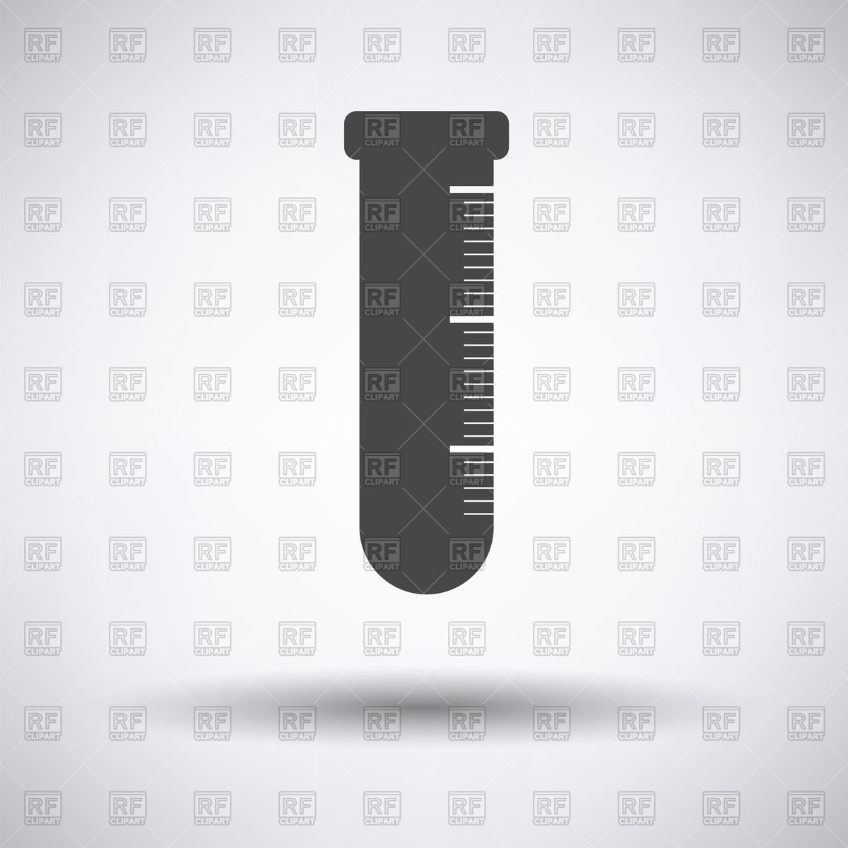1200x1200 Icon Of Chemistry Beaker On A Gray Background Vector Image