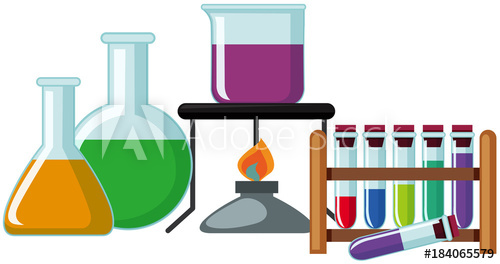 500x264 Science Beakers With Colorful Chemical