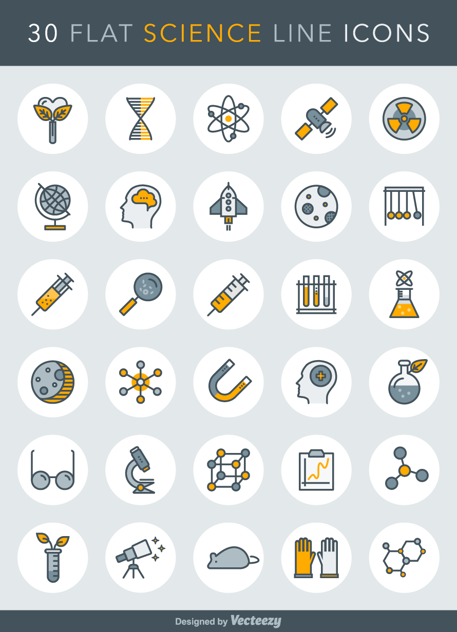 890x1232 Freebie Science Line Icons Icons, Icon Set And Logos