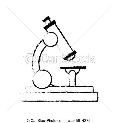 450x470 Microscope Science Icon Image Vector Illustration Design.