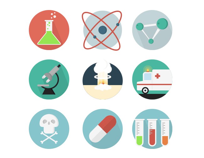 651x505 20 Free Science Icons Set