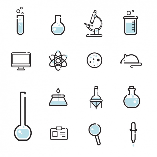 626x626 Science Icons Collection Vector Free Download