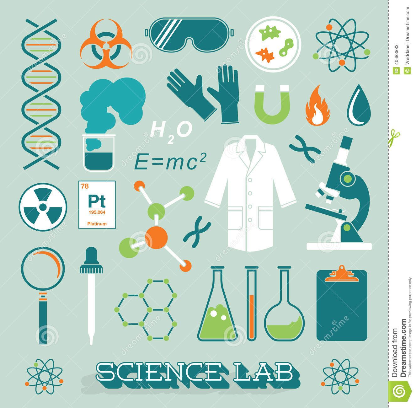 1326x1300 Vector Set Science Lab Icons And Objects Creative Chemistries