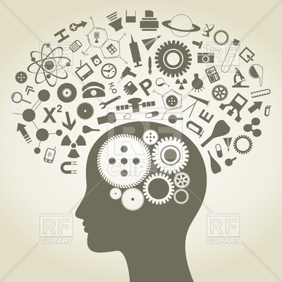 400x400 Head With Icons Of Science Vector Image Vector Artwork Of Icons