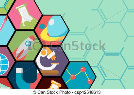 450x320 Hexagon Science Flat Icon Background Vector.